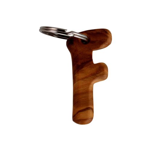 Schlüsselanhänger Buchstaben aus Holz A-Z Schlüsselanhänger "F"