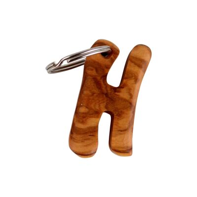 Schlüsselanhänger Buchstaben aus Holz A-Z Schlüsselanhänger "H"