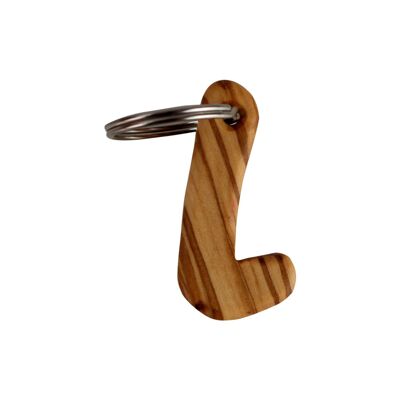 Key ring letters made of wood A-Z key ring "L"