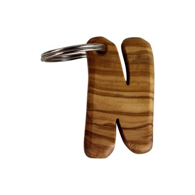 Porte-clés lettres en bois A-Z porte-clés "N"