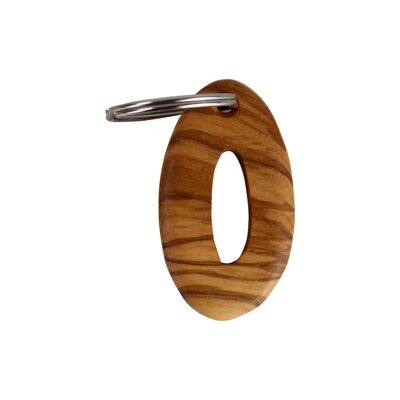 Llavero letras de madera A-Z llavero "O"