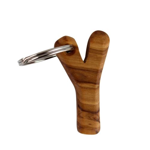 Schlüsselanhänger Buchstaben aus Holz A-Z Schlüsselanhänger "Y"