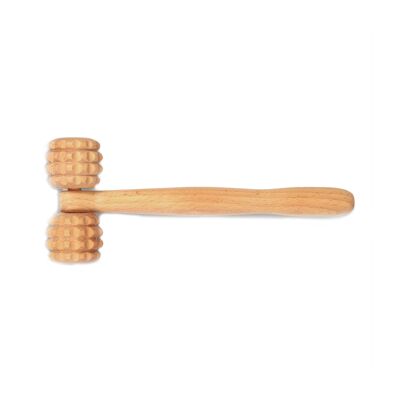 Rullo massaggiante in legno di faggio a forma di T 23,5 cm