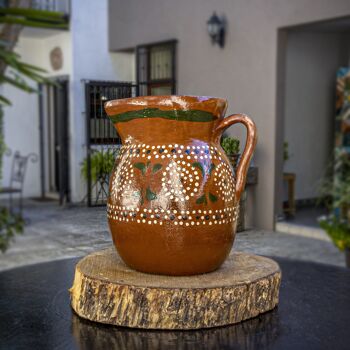 Pot de fleurs décoratif mexicain en argile 4
