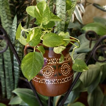 Pot de fleurs décoratif mexicain en argile 2