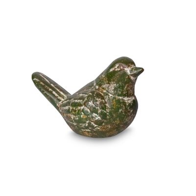 Figurine d'oiseau d'argile mexicaine en vert