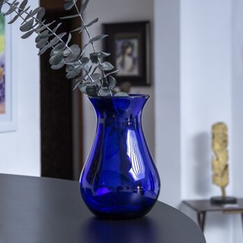 Vase décoratif soufflé à la bouche en bleu du Mexique 4