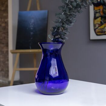 Vase décoratif soufflé à la bouche en bleu du Mexique 5