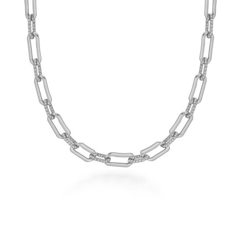 Oto chain choker in silver