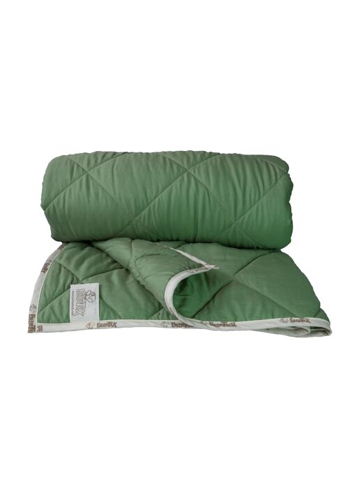 Winter duvet with wadding, green