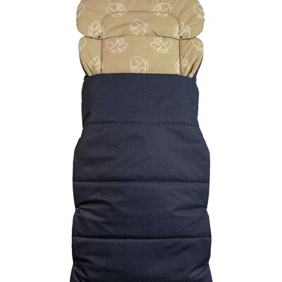 Baby car seat bag – indigo and gray chicken