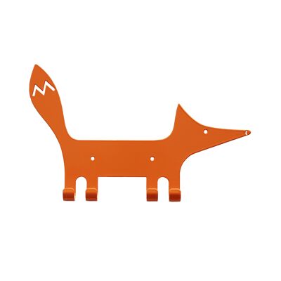 Kinder-Wandhaken Fuchs Orange, Kinder-Kleiderbügel, Tier-Wandhaken, verspielte Garderobe