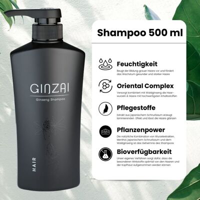 Shampoo con ginseng premium coreano (ginseng della foresta) - 500 ml