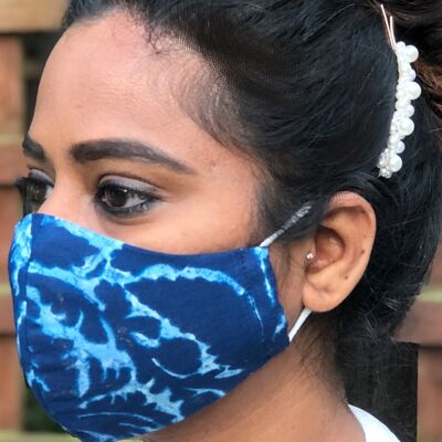 Tie & Dye waschbare dreilagige Schutzfiltertasche handgemachte Masken - von Nesavaali London
