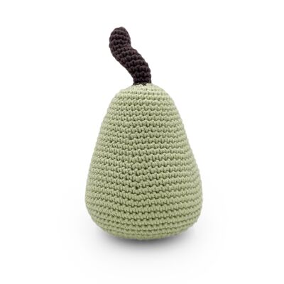 LA POIRE - HOCHET POUR BÉBÉ EN COTON BIO