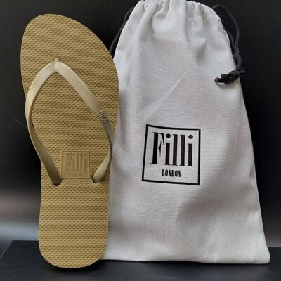 Naked Flip Flops - Gold