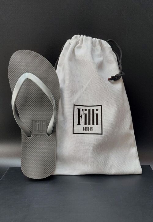 Naked Flip Flops - Silver