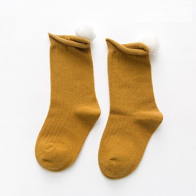 POM-POM SOCKS : Mustard