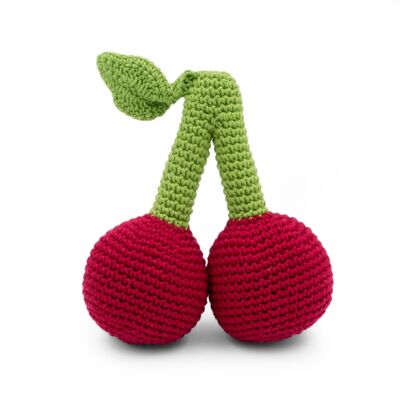 LES CERISES - BABY RATTLE IN ORGANIC COTTON