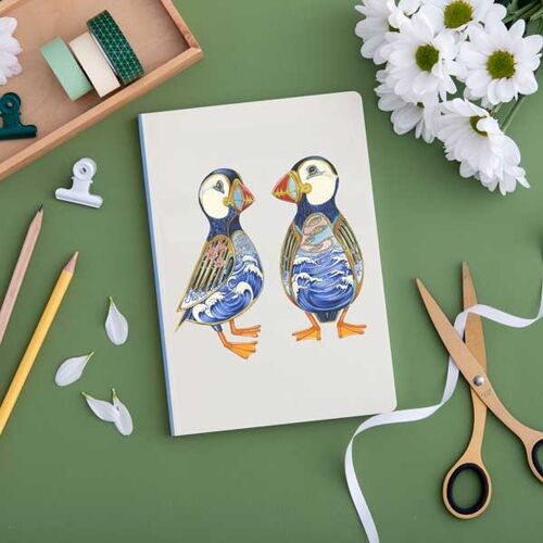 Perfect Bound Notebook - Puffins