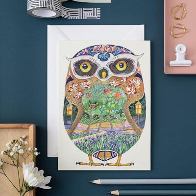 Owl in the Forest - Card