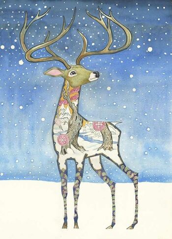 Cerf dans la neige - Carte 2