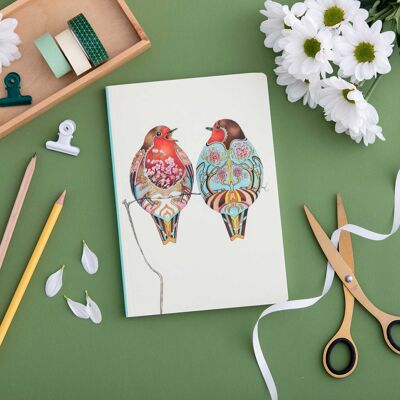 Perfect Bound Notebook - Two Robins