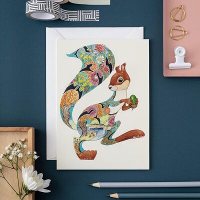 Écureuil turquoise - Carte