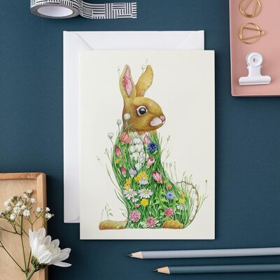 Bunny in a Meadow - Card