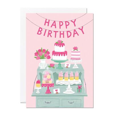 Geburtstags-Schreibtisch-Geburtstagskarte