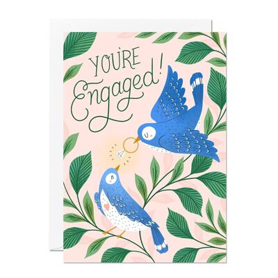 Verlobte Vögel | Verlobungskarte