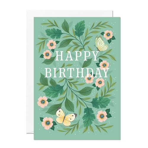 Birthday Butterflies Birthday Card