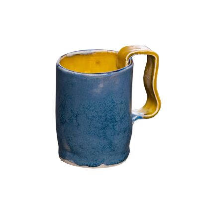 Taza de cerámica Ángel de colores Azul / Amarillo sol