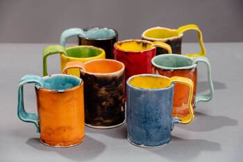 Mug Céramique Ange de Couleurs Bleu/Jaune Soleil 4