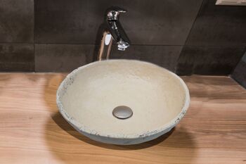 Pureté d'évier de comptoir en céramique unique fait à la main 1