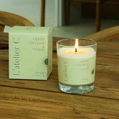 Artisanal scented candle - vegetable wax - Ivy verbena - Parfums de Grasse