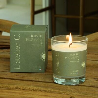 Artisanal scented candle - vegetable wax - Bois de Provence - Parfums de Grasse