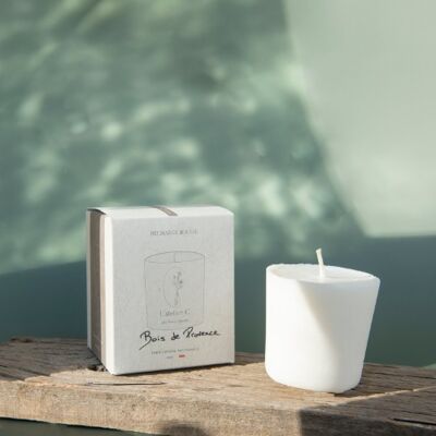 Artisanal scented candle refill - vegetable wax - Bois de Provence - Parfums de Grasse