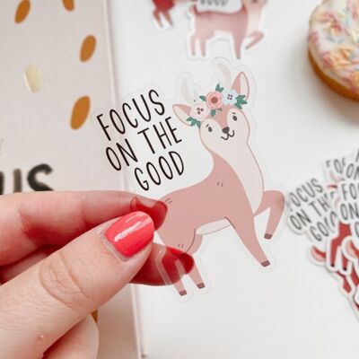 Deer sticker -Focus on the good-