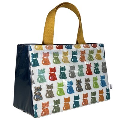Sac isotherme S, "Chat pop" blanc