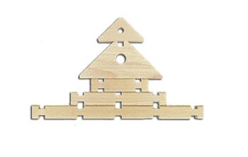 Kit de jouets en bois LOGO-BURG, blocs de construction en bois, blocs de construction en bois pour château de chevalier, ferme, maison à colombages - 1 - paquet unitaire - 69,90 € 6