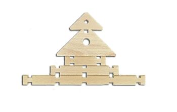 Kit de jouets en bois LOGO-BURG, blocs de construction en bois, blocs de construction en bois pour château de chevalier, ferme, maison à colombages - 3 - paquets unitaires - 189,90 € 6