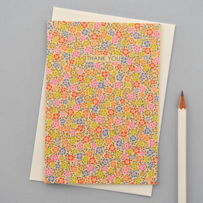 Pretty Floral Thank You Card