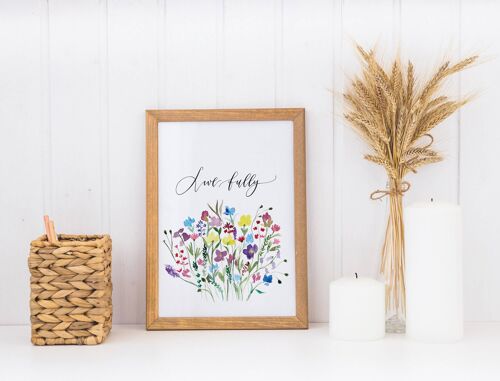 Between Wildflowers - Live Fully Print