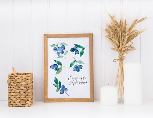 Blueberry Gusto Wall Print - Enjoy The Simple Things
