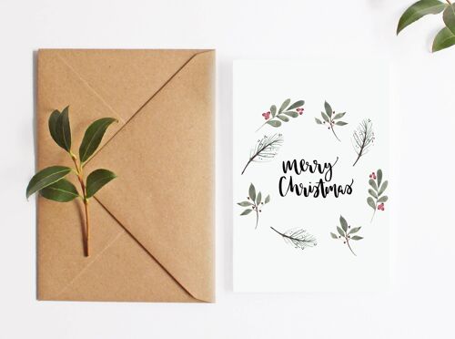 Merry Christmas' Hand Lettered Card
