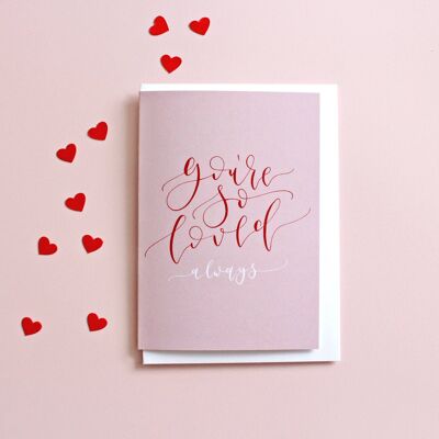 Du bist so geliebt Valentinskarte
