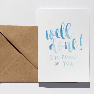 Well Done' Hand Lettered Card
