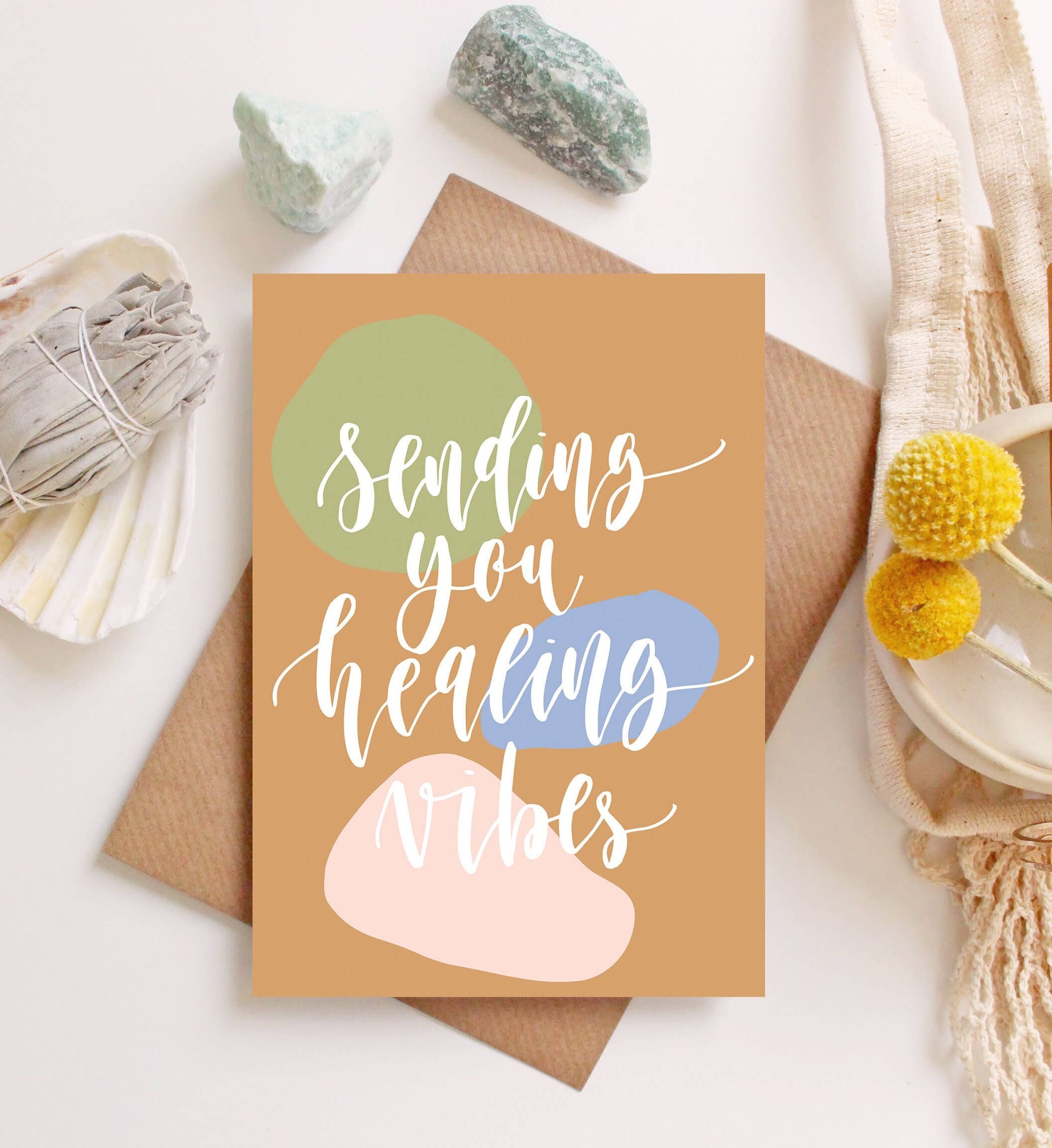 Buy wholesale Sending You Healing Vibes - A6 Greeting Card