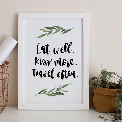 Eat Well, Kiss More, Travel Often